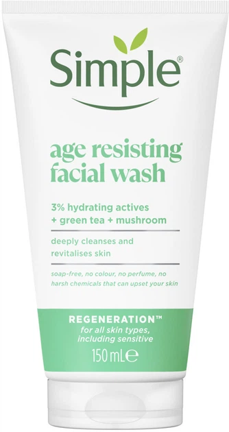 ژل شستشو صورت سیمپل Simple مدل Age Resisting