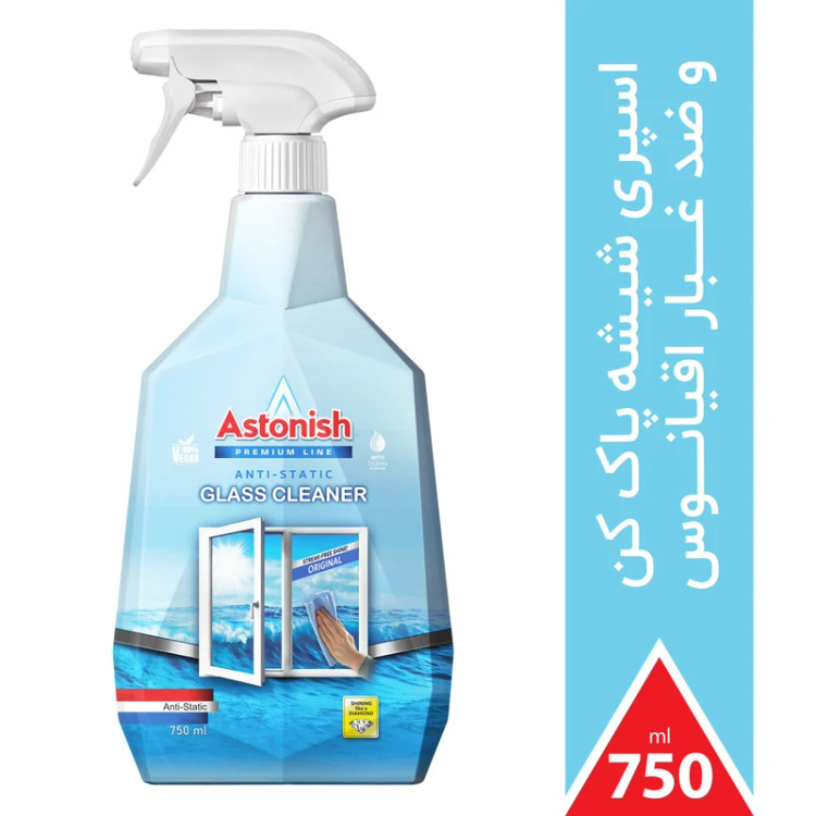 اسپری شیشه پاک کن استونیش مدل Anti-Static سری Premium حجم 750 میلیلیتر