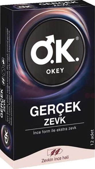 کاندوم مدل Gerçek Zevk برند OK بسته 12 عددی