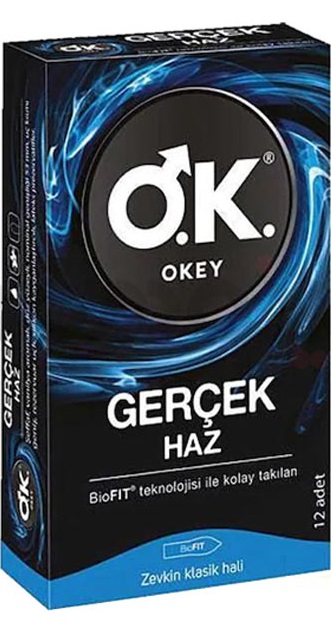 کاندوم مدل Gerçek Haz برند OK بسته 12 عددی