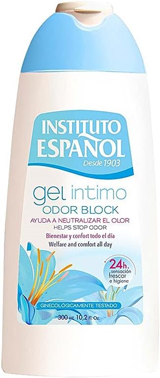 ژل بهداشتی بانوان اسپانول ESPANOL مدل ODOR BLOCK ضد عفونی کننده و مسدود کننده بو حجم 300 میل