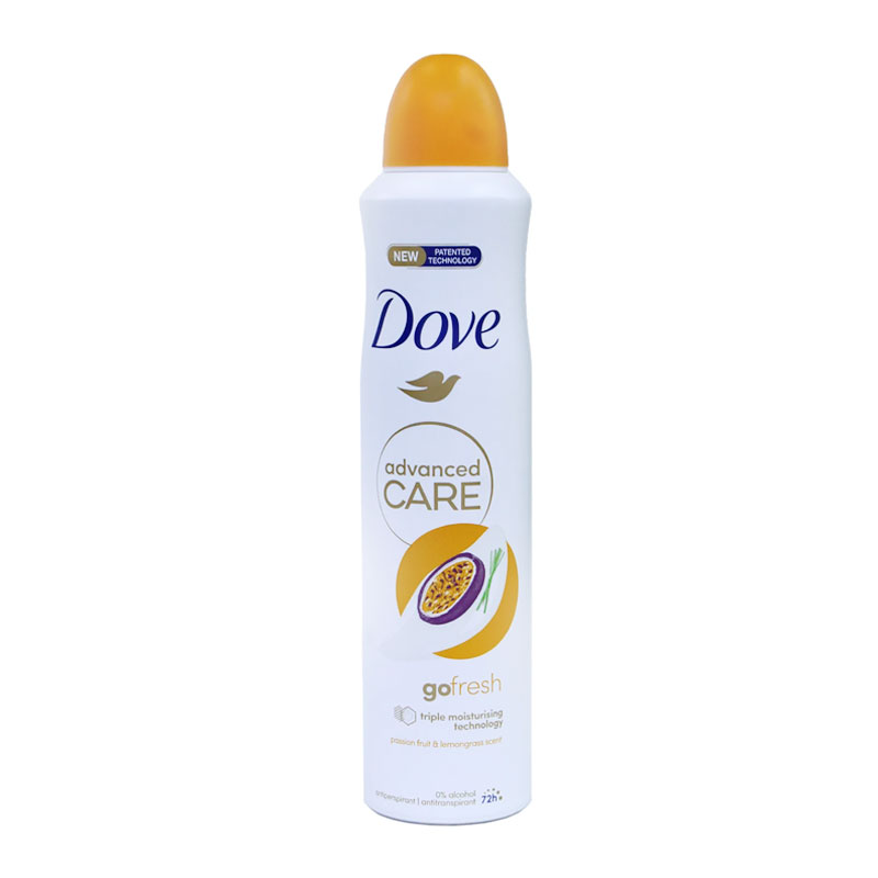 اسپری ضد تعریق Dove رایحه پشن فروت و علف لیمو حجم 250ml