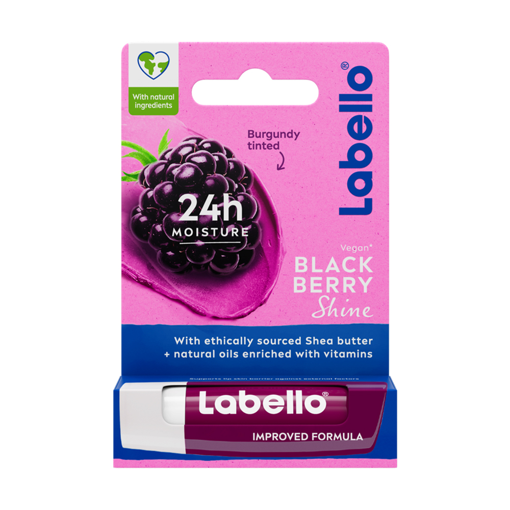 بالم لب براق کننده بلک بری لابلو Labello BlackBerry Shine Lip Balm
