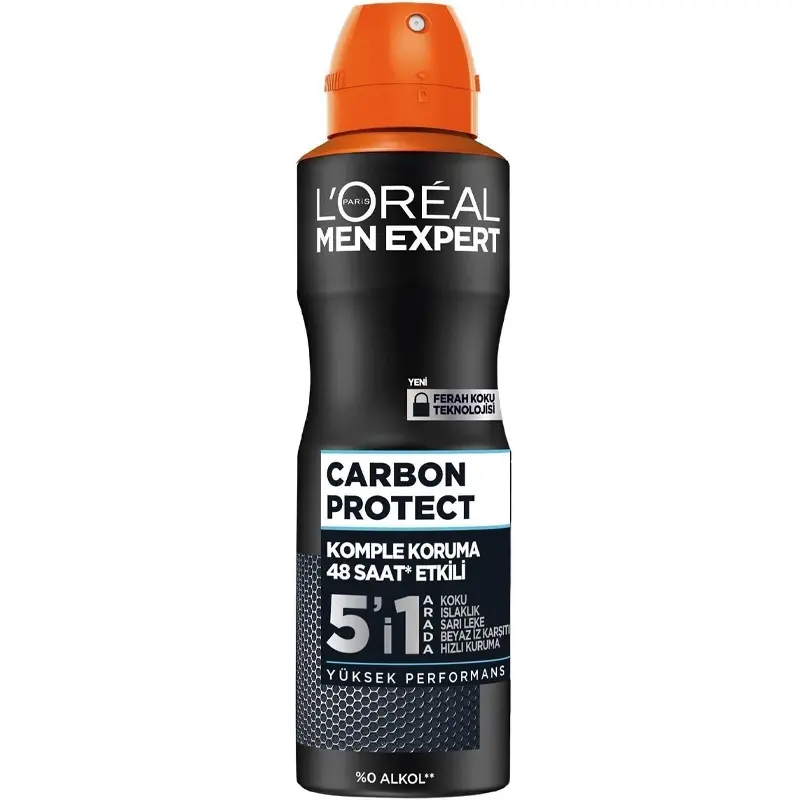اسپری ضد تعریق مردانه لورال مدل carbon protect سری MEN EXPERT حجم 150میل