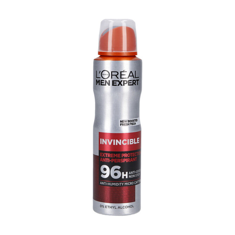 اسپری ضد تعریق 96 ساعته مردانه لورآل مدل INVINCIBLE SPORT حجم 150میل