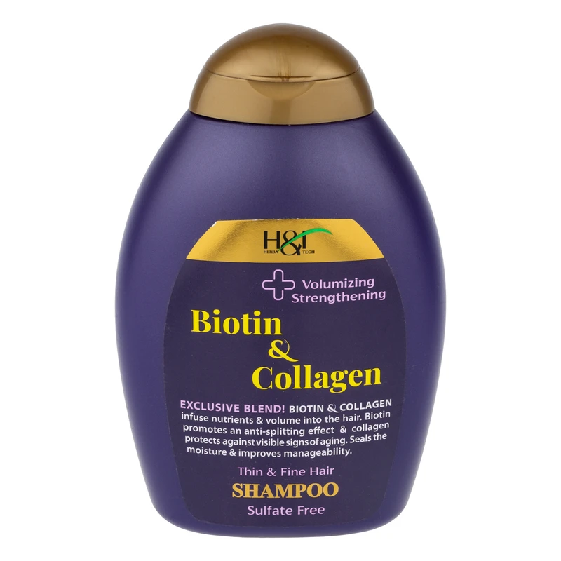 شامپو مو هرباتک مدل Biotin & Collagen حجم 385 میلی لیتر