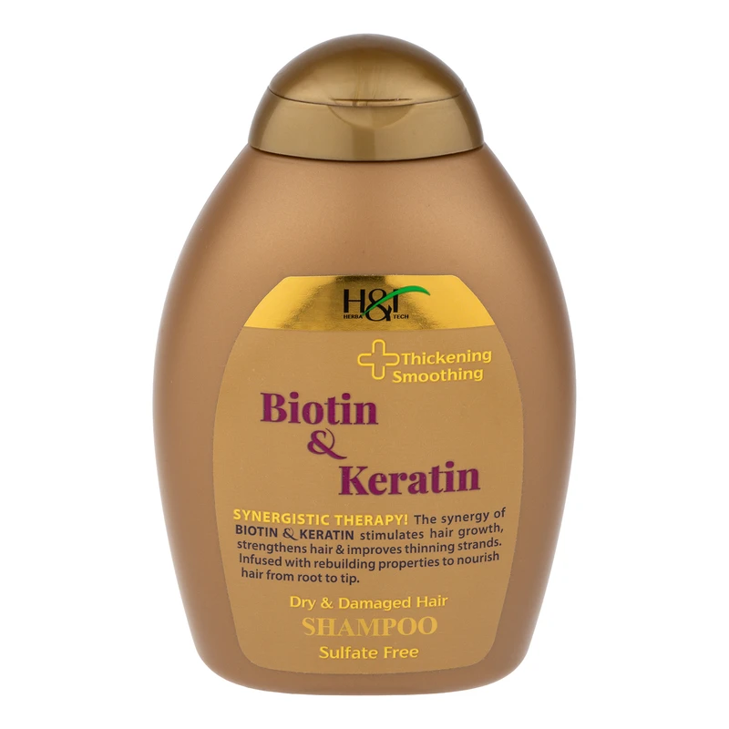 شامپو مو هرباتک مدل Biotin & Keratin حجم 385 میلی لیتر