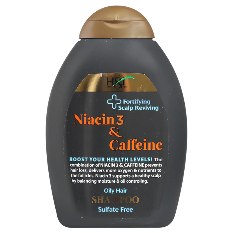 شامپو مو هرباتک مدل niacin3 & caffeine حجم 385میلی لیتر