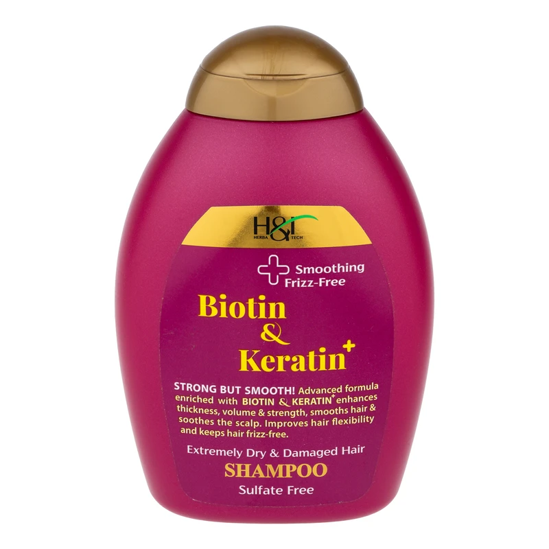 شامپو مو هرباتک مدل Biotin & Keratinحجم 385 میلی لیتر