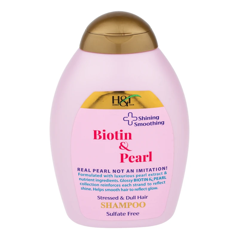شامپو مو هرباتک مدل Biotin & Pearl حجم 385 میلی لیتر