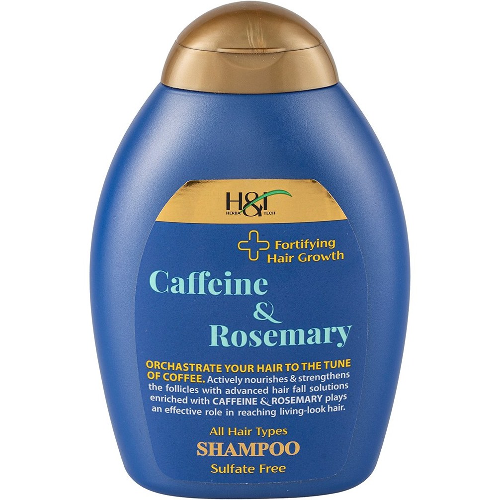 شامپو هرباتک مدل Caffeine & Rosemary حجم385 میل