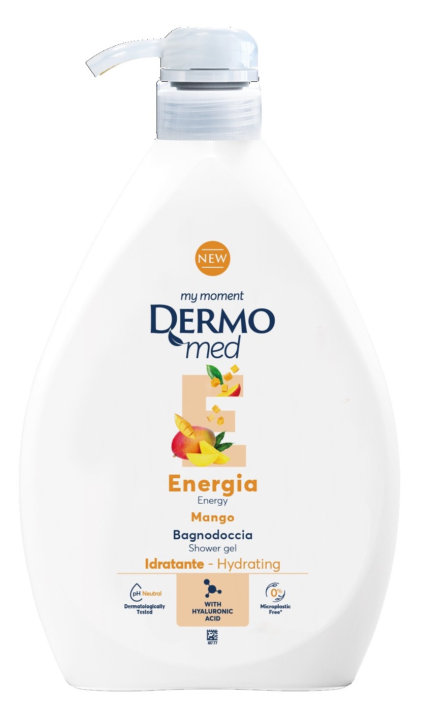 شامپو بدن انرژی بخش درمومد Dermomed با رایحه انبه mango حجم 1 لیتر