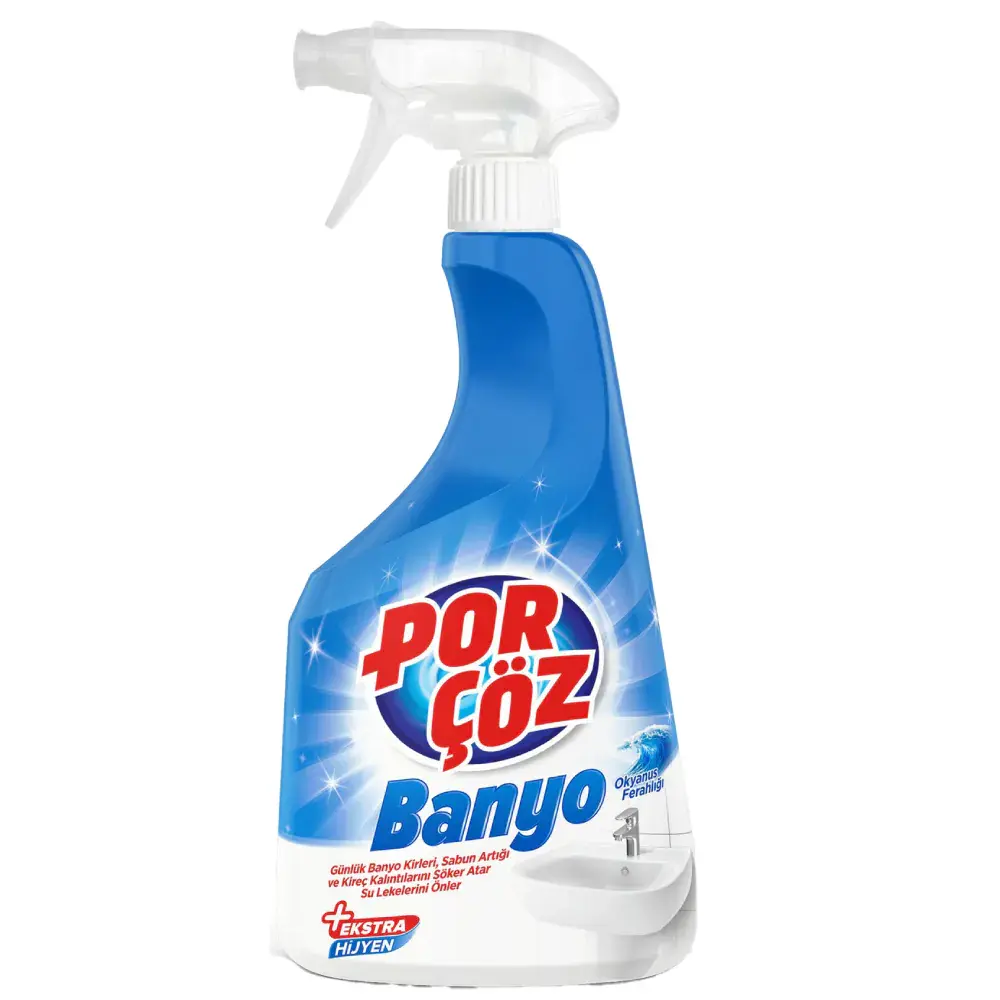 اسپری تمیز کننده سطوح سرویس بهداشتی Banyo پورچوز Porçöz حجم 750 میلی