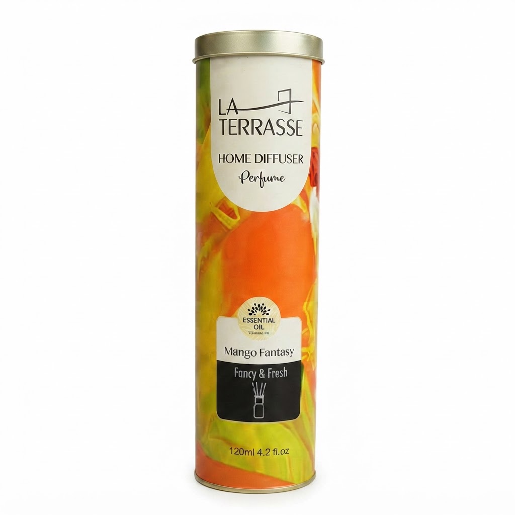 خوشبوکننده هوا لاتراس با چوب بامبو مدل Mango Fantasy حجم 120 میل