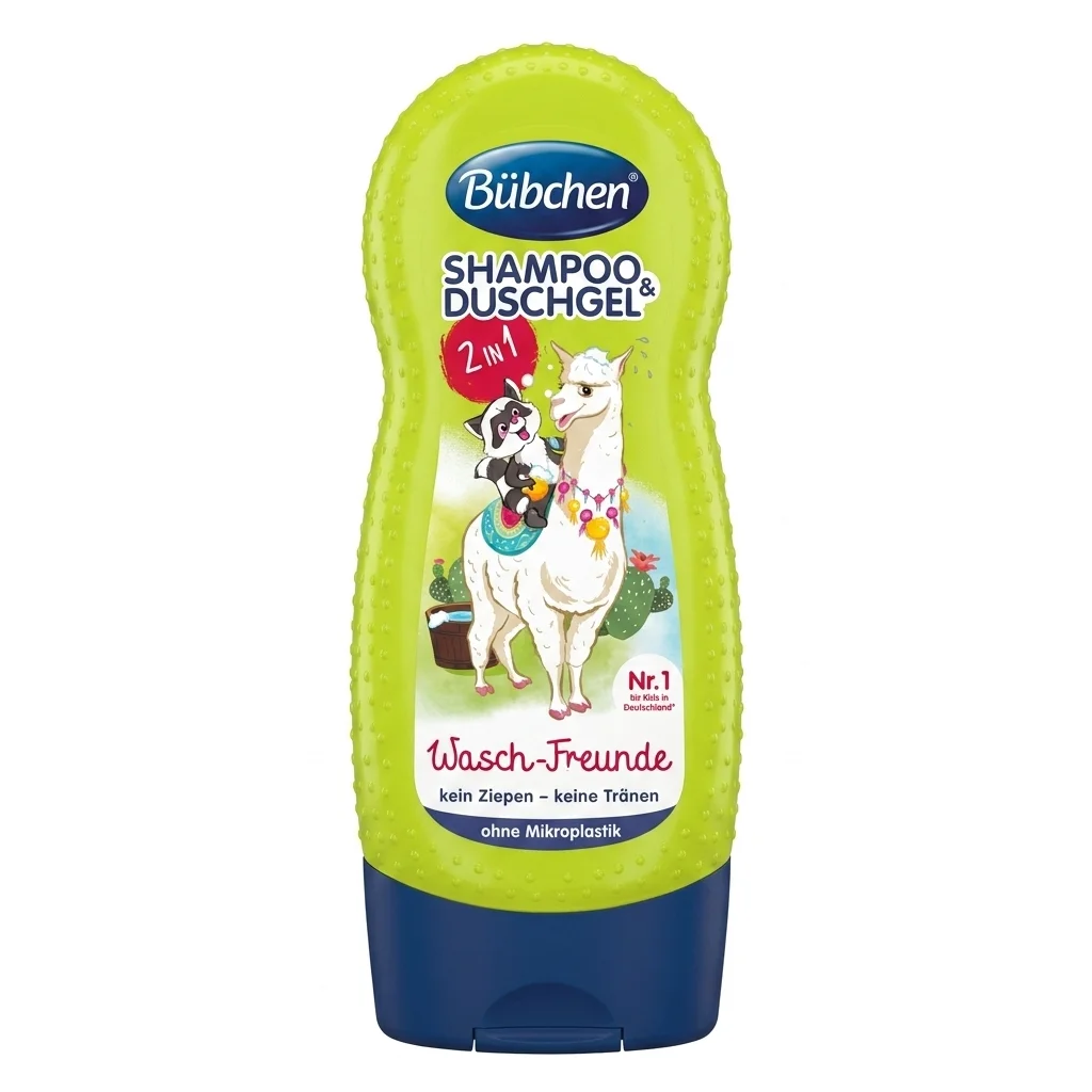 شامپو سر و بدن کودک Bübchen مدل Wasch‑Freunde حجم 230میل