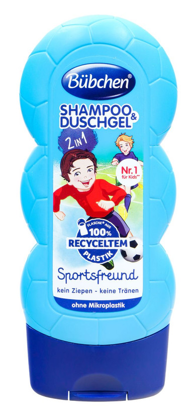 شامپو سر و بدن کودک Bübchen مدل Wasch‑Freunde حجم 230میل
