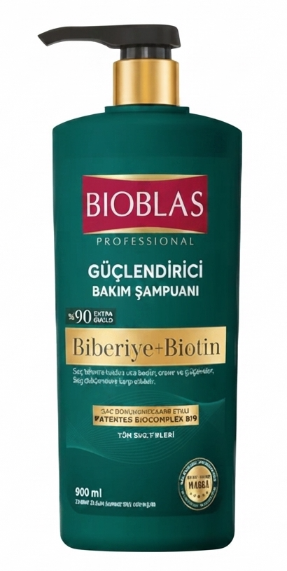 شامپو تقویت کننده و ضدریزش بیوبلاس Bioblas حاوی عصاره رزماری و بیوتین حجم 900 میل