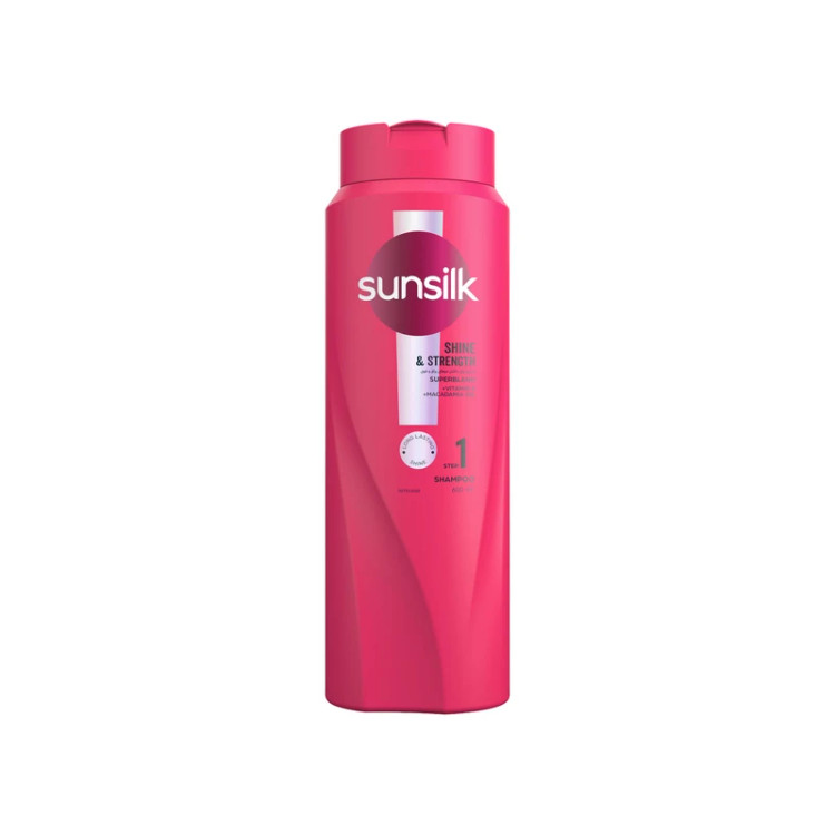شامپو مو سان سیلک مدل Shine and Strength حجم 600 میلی لیتر