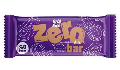 زیرو بار کیتاریچ با روکش شکلات تلخ بادام زمینی– ۴۰ گرمی