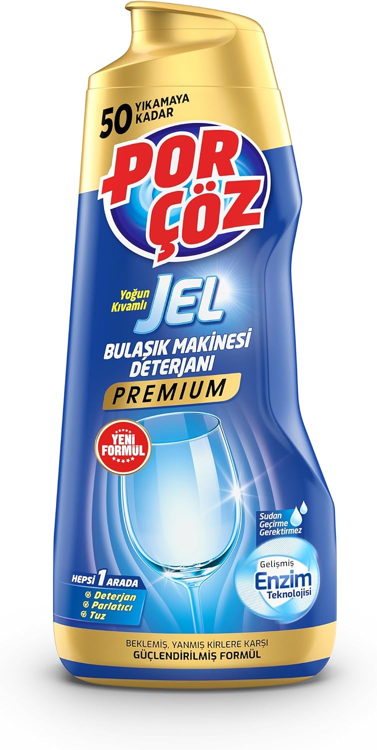 ژل ماشین ظرفشویی پورچوز Porçöz مدل پرمیوم PREMIUM حجم 900 میل