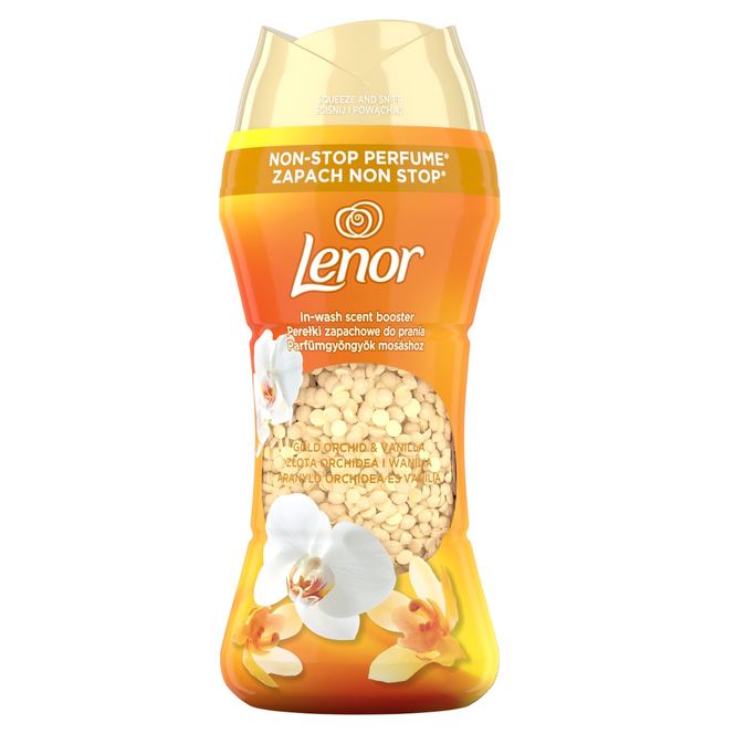 (گرانول) دانه های خوشبو کننده لباس لنور Lenor رایحه vanilla & Gold Orchid بسته 195 گرمی