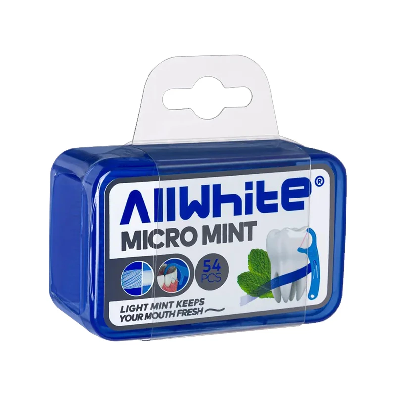 نخ دندان کمانی آل وایت مدل MICRO MINT بسته 54 عددی