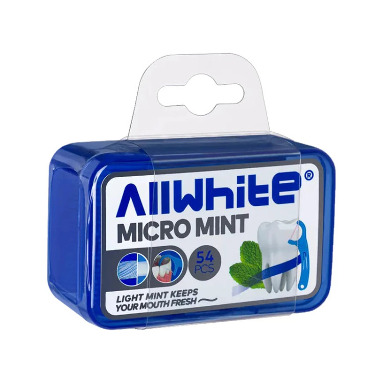 نخ دندان کمانی آل وایت مدل MICRO MINT بسته 54 عددی
