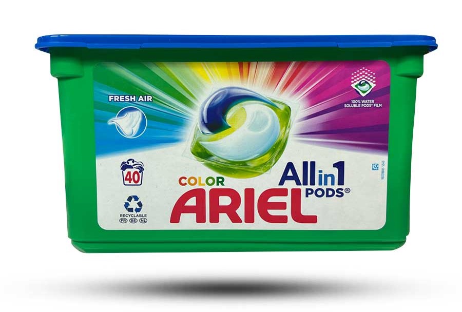 قرص ماشین لباسشویی آریل مدل All In 1 مخصوص لباس های رنگی 40 عددی