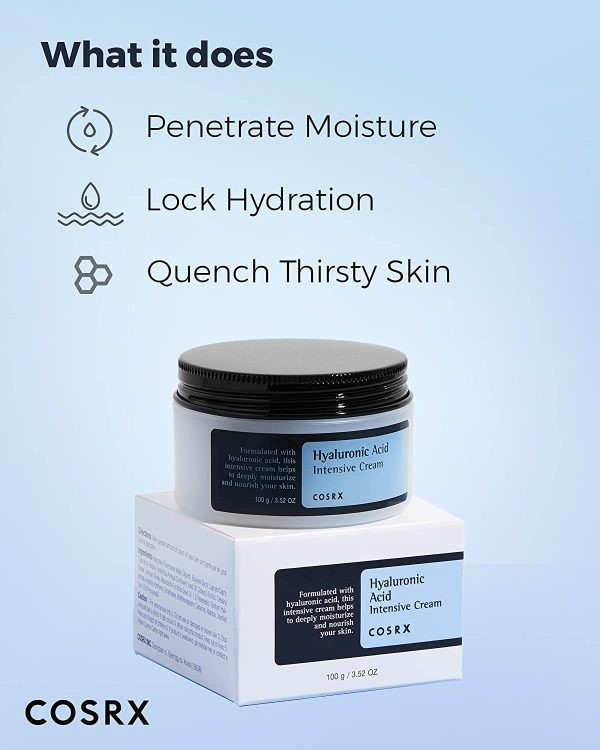 کرم آبرسان هیالورونیک اسید کوزارکس Cosrx Hyaluronic acid intensive cream 100g