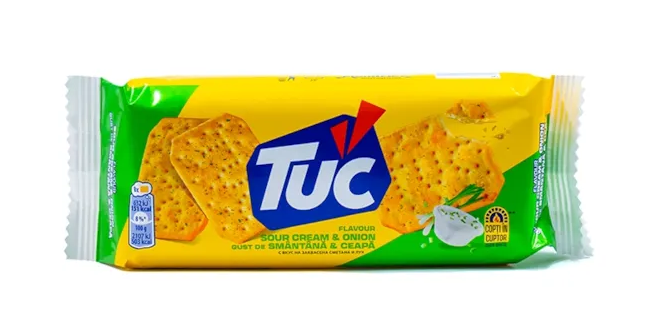 بیسکوئیت کراکر با طعم خامه ترش و پیازچه 100 گرم توک