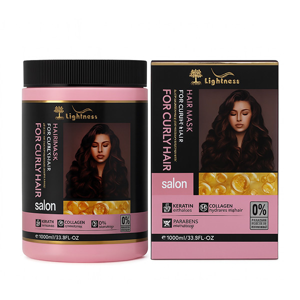 ماسک مو بدون سولفات موهای فر لایتنس Lightness For Curly Hair Mask 1000Ml
