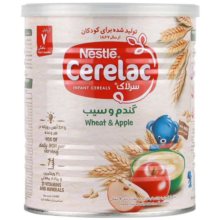 غذای کودک گندم و سیب سرلاک - 400 گرم